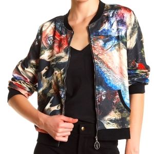 Bomber Jacket Vertigo Collections Water Marks Size Medium Women